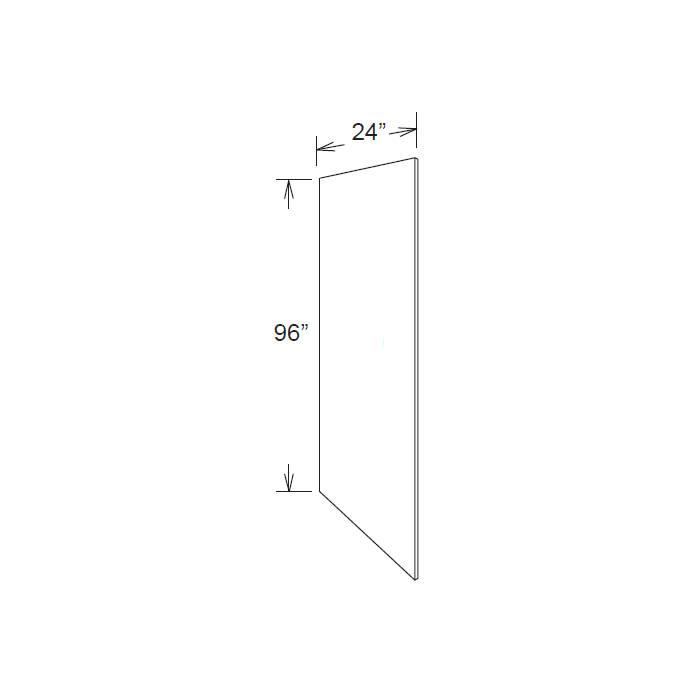 RTA Cambridge Antique White Glaze 24" x 96" Universal Veneered Skin Panel