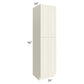 RTA Cambridge Antique White Glaze 24" x 96" x 24" Wall Pantry Cabinet with 2 Decorative End Panels and 2 Roll Out Trays