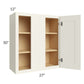 RTA Cambridge Antique White Glaze 27" x 30" Wall Blind Cabinet with 1 Decorative End Panel
