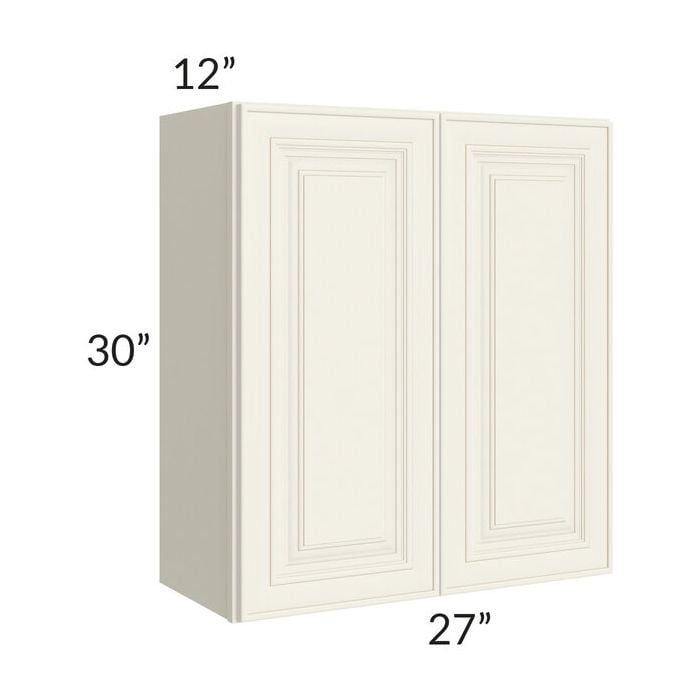 RTA Cambridge Antique White Glaze 27" x 30" Wall Cabinet