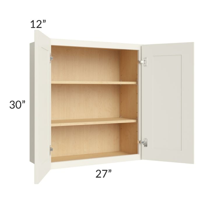 RTA Cambridge Antique White Glaze 27" x 30" Wall Cabinet