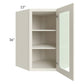 RTA Cambridge Antique White Glaze 27" x 36" Wall Diagonal Corner Cabinet (Prepped for Glass Doors)
