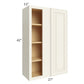 RTA Cambridge Antique White Glaze 27" x 42" Wall Blind Cabinet