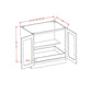 RTA Cambridge Antique White Glaze 30" Full Height Base Cabinet with 1 Rollout Tray and 2 Decorative End Panels