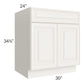RTA Cambridge Antique White Glaze 30" Sink Base Cabinet (1 drawer front)