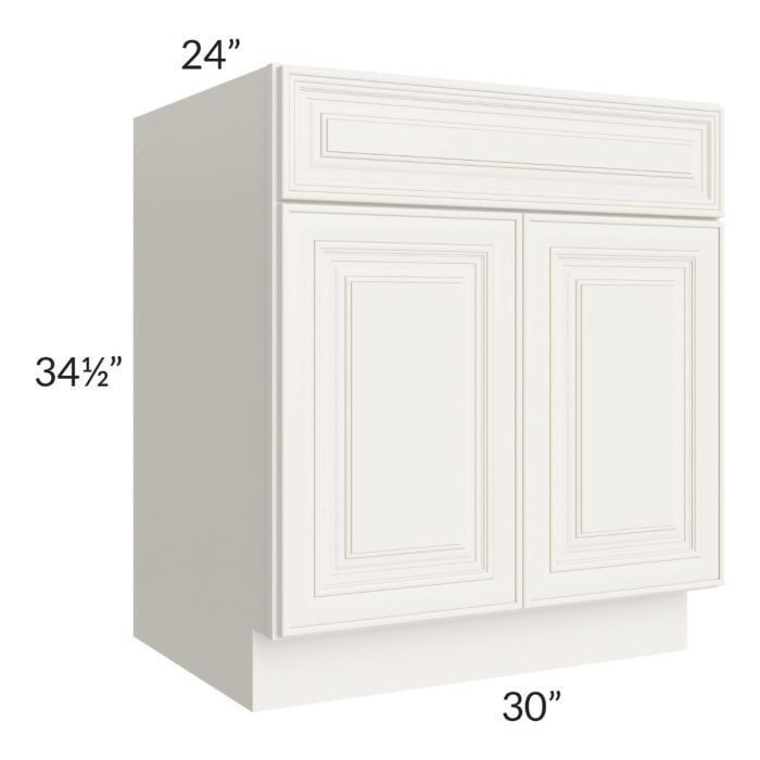 RTA Cambridge Antique White Glaze 30" Sink Base Cabinet (1 drawer front)