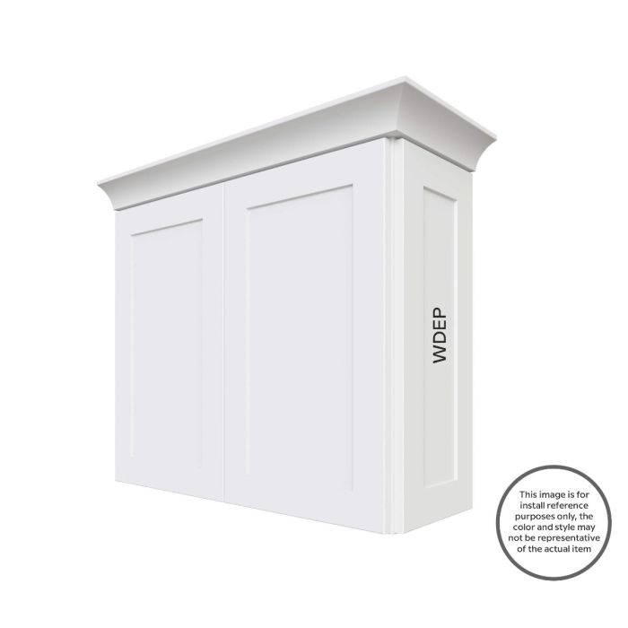 RTA Cambridge Antique White Glaze 30" Wall Decorative Door