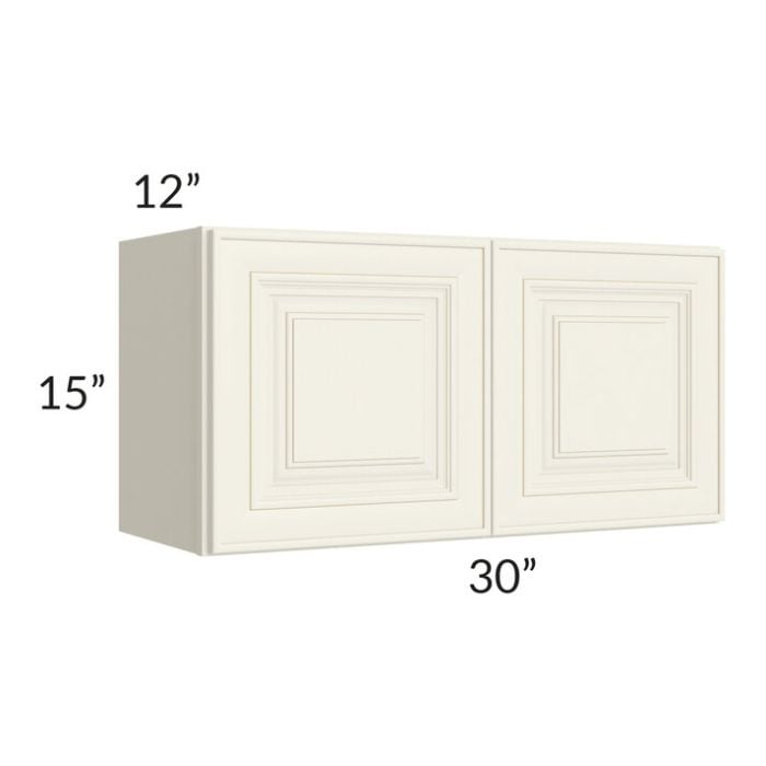 RTA Cambridge Antique White Glaze 30" x 15" Wall Cabinet