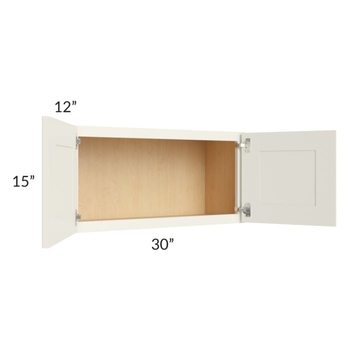 RTA Cambridge Antique White Glaze 30" x 15" Wall Cabinet