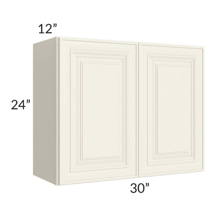 RTA Cambridge Antique White Glaze 30" x 24" Wall Cabinet