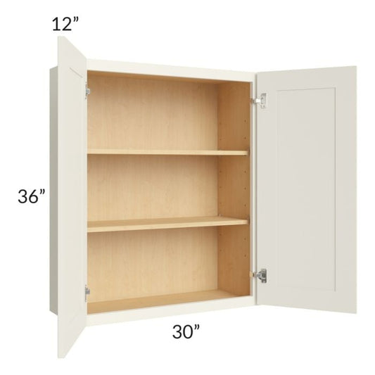 RTA Cambridge Antique White Glaze 30" x 36" Wall Cabinet
