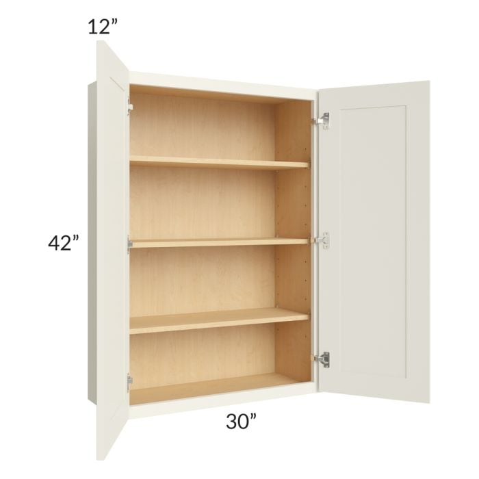 RTA Cambridge Antique White Glaze 30" x 42" Wall Cabinet