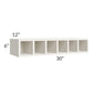 RTA Cambridge Antique White Glaze 30" x 6" Wine Cubby Wall Cabinet