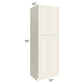 RTA Cambridge Antique White Glaze 30" x 90" x 24" Wall Pantry Cabinet with 1 Decorative End Panel and 1 Roll Out Tray