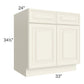 RTA Cambridge Antique White Glaze 33" Base Cabinet