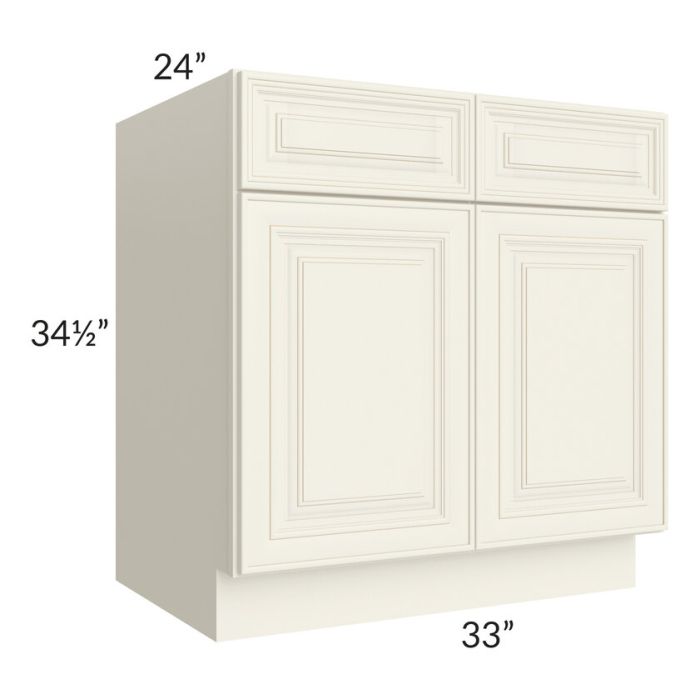 RTA Cambridge Antique White Glaze 33" Base Cabinet