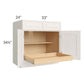 RTA Cambridge Antique White Glaze 33" Base Cabinet with 1 Rollout Tray