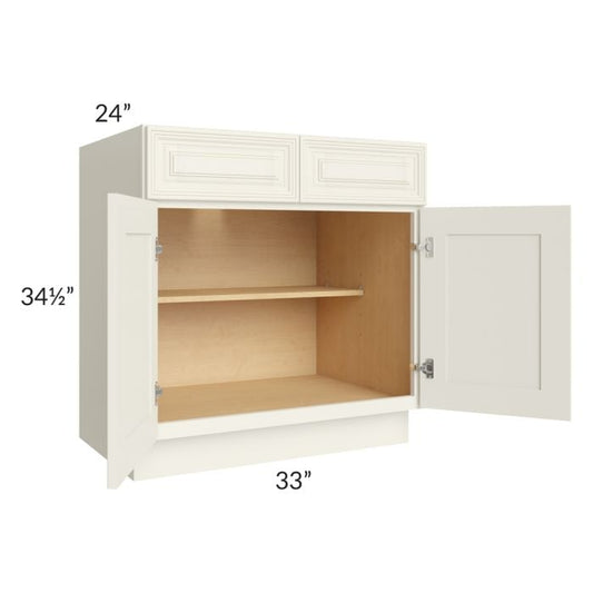 RTA Cambridge Antique White Glaze 33" Base Cabinet