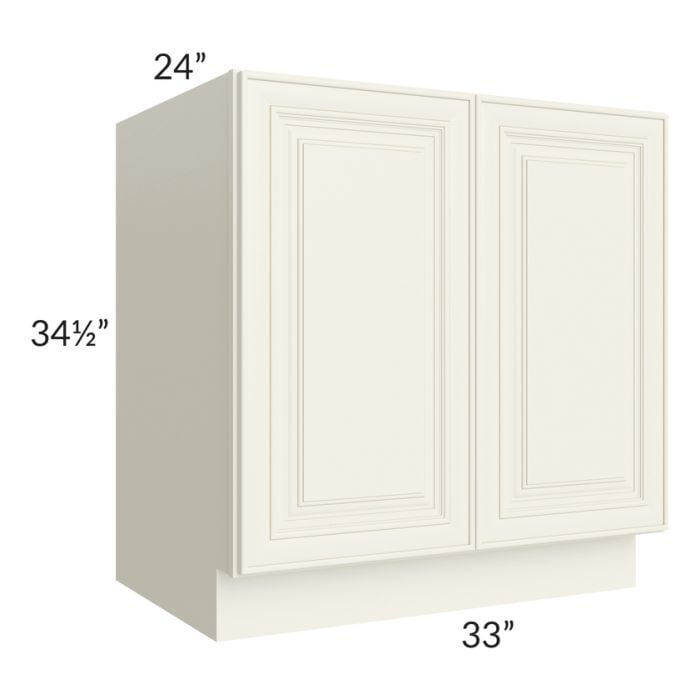 RTA Cambridge Antique White Glaze 33" Full Height Door Base Cabinet