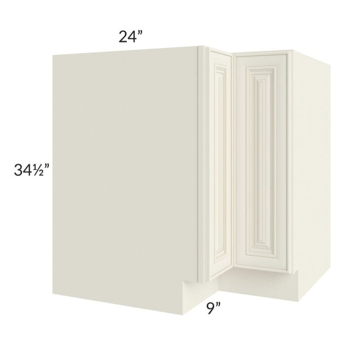 RTA Cambridge Antique White Glaze 33" Lazy Susan Base Cabinet