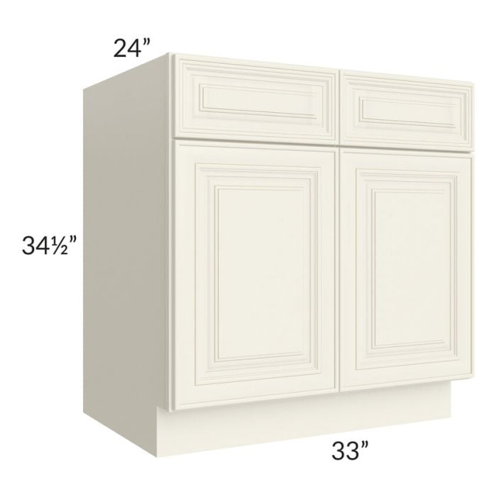 RTA Cambridge Antique White Glaze 33" Sink Base Cabinet