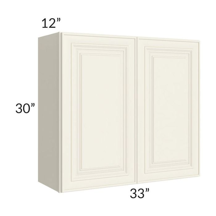 RTA Cambridge Antique White Glaze 33" x 30" Wall Cabinet
