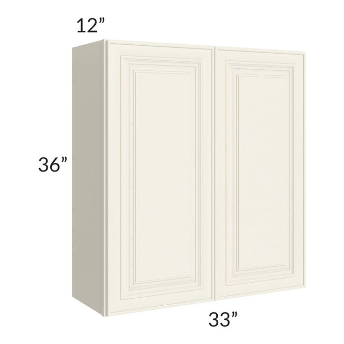 RTA Cambridge Antique White Glaze 33" x 36" Wall Cabinet