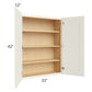 RTA Cambridge Antique White Glaze 33" x 42" Wall Cabinet with 1 Decorative End Panel
