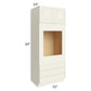 RTA Cambridge Antique White Glaze 33" x 84" x 24" Oven Cabinet with 1 Decorative End Panel