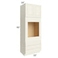 RTA Cambridge Antique White Glaze 33" x 90" x 24" Oven Cabinet with 1 Decorative End Panel