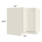 RTA Cambridge Antique White Glaze 36" Corner Base Cabinet