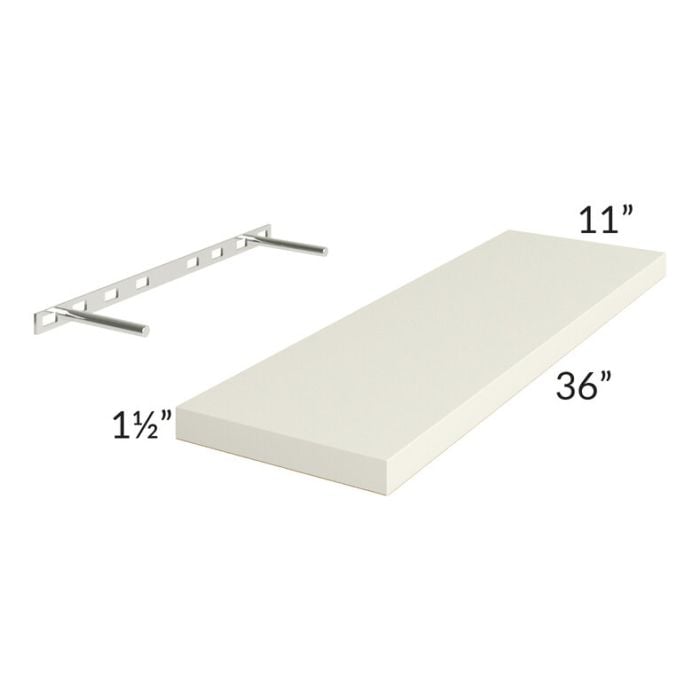 RTA Cambridge Antique White Glaze 36" Floating Shelf