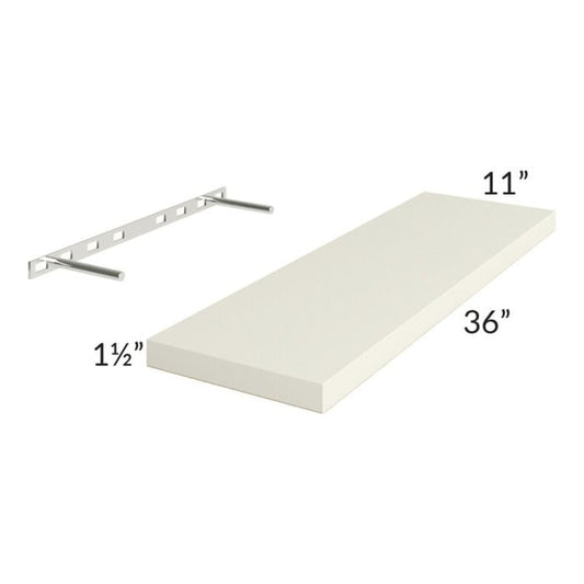 RTA Cambridge Antique White Glaze 36" Floating Shelf