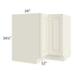 RTA Cambridge Antique White Glaze 36" Lazy Susan Base Cabinet