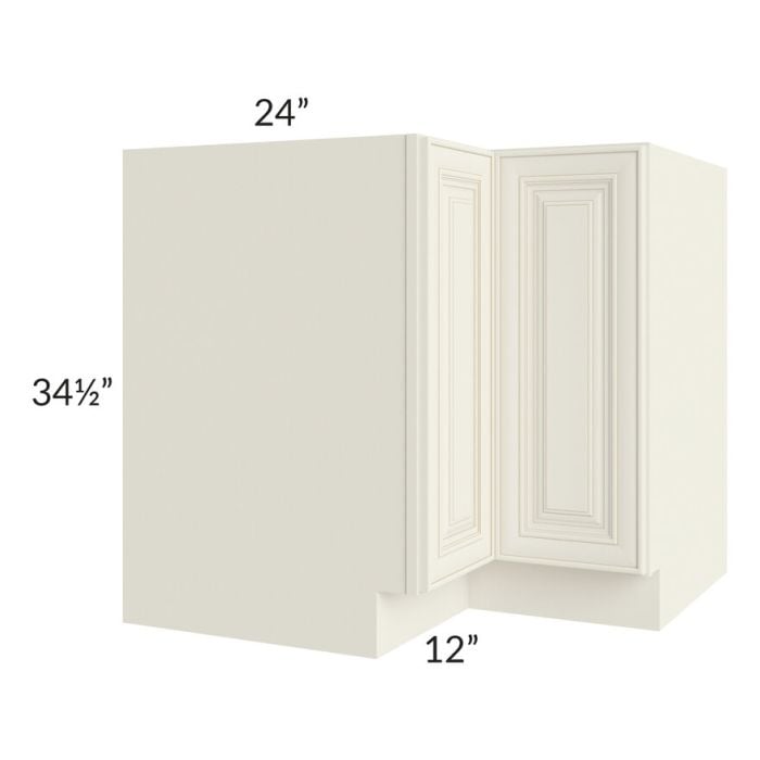 RTA Cambridge Antique White Glaze 36" Lazy Susan Base Cabinet