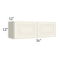 RTA Cambridge Antique White Glaze 36" x 12" Wall Cabinet with 1 Decorative End Panel
