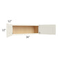 RTA Cambridge Antique White Glaze 36" x 12" Wall Cabinet with 1 Decorative End Panel