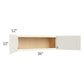 RTA Cambridge Antique White Glaze 36" x 12" Wall Cabinet