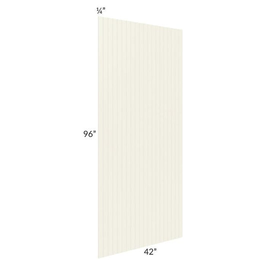 RTA Cambridge Antique White Glaze 42" x 96" Bead Board Finished Panel