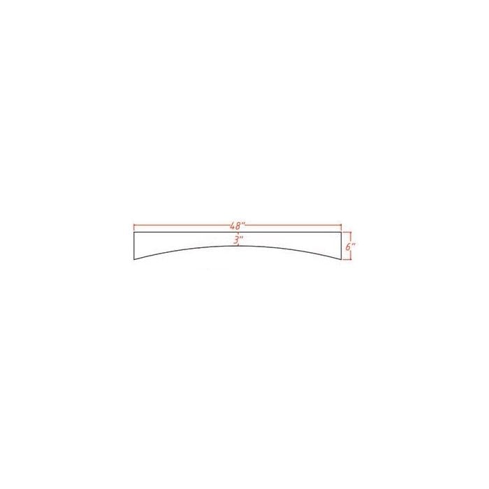 RTA Cambridge Antique White Glaze 48" Arched Valance