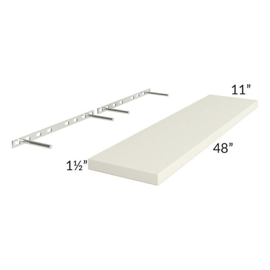 RTA Cambridge Antique White Glaze 48" Floating Shelf