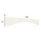 RTA Cambridge Antique White Glaze 48" Shaker Arch Valance