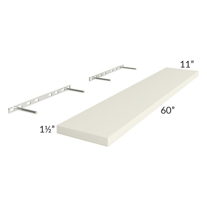 RTA Cambridge Antique White Glaze 60" Floating Shelf