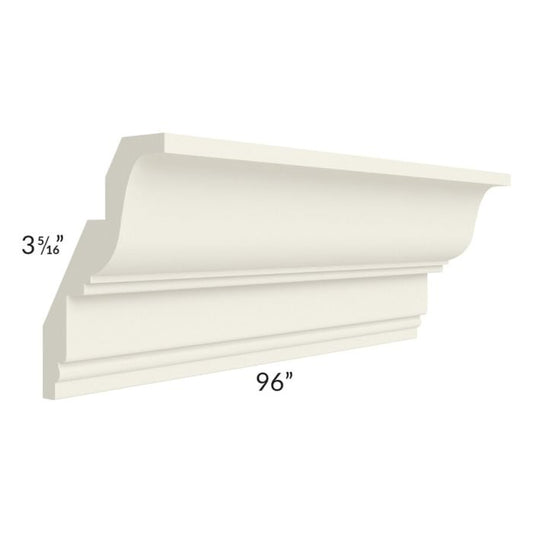 RTA Cambridge Antique White Glaze 96" Insert Crown Molding with Rope Molding