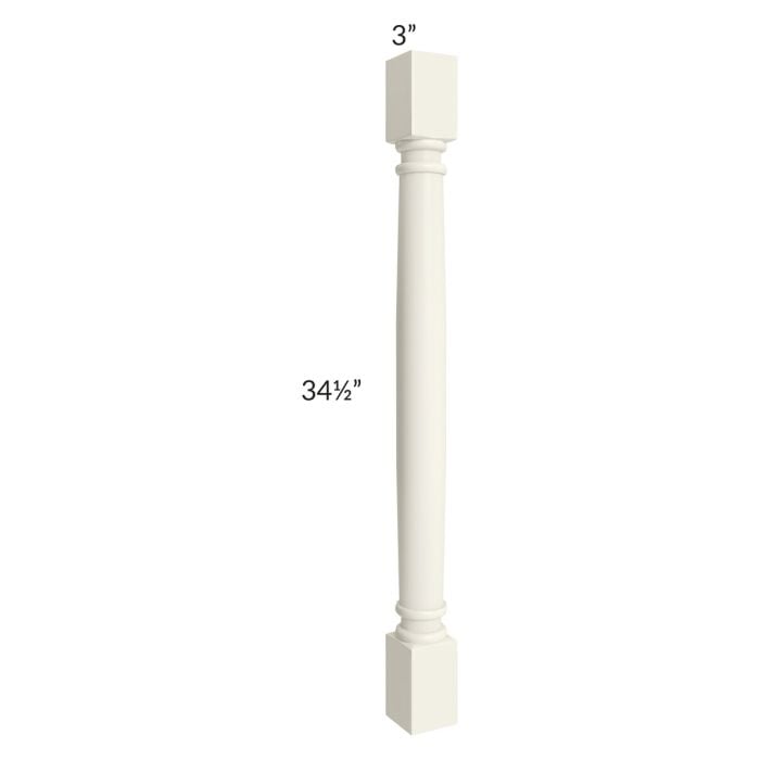 RTA Cambridge Antique White Glaze Classic Decorative Leg