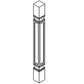 RTA Cambridge Antique White Glaze Square Decorative Leg