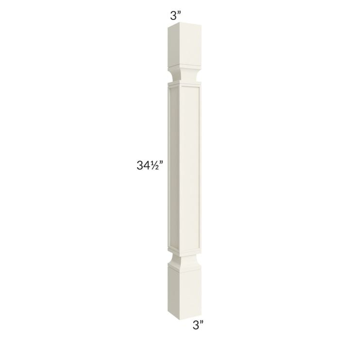 RTA Cambridge Antique White Glaze Square Decorative Leg