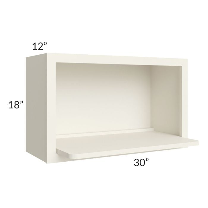 RTA Cambridge Antique White Glaze Wall Microwave Shelf Kit