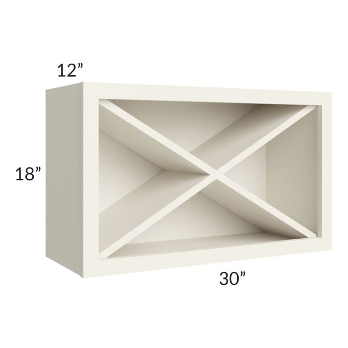 RTA Cambridge Antique White Glaze Wall X-Wine Rack Kit