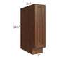 RTA Cambridge Saddle Glaze 09" Base Tray Cabinet